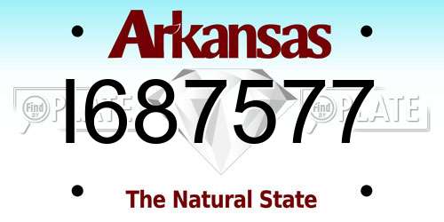 I687577 Arkansas License Plate