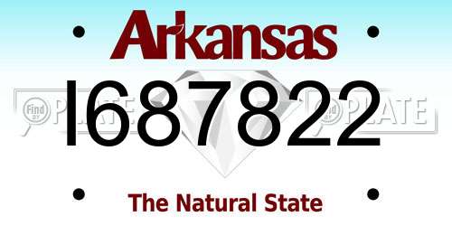 I687822 Arkansas License Plate