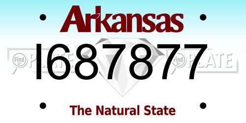 I687877 Arkansas License Plate