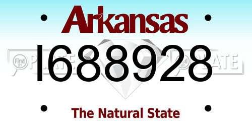 I688928 Arkansas License Plate
