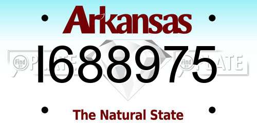 I688975 Arkansas License Plate