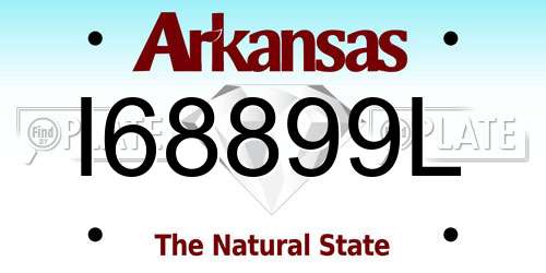 I68899L Arkansas License Plate