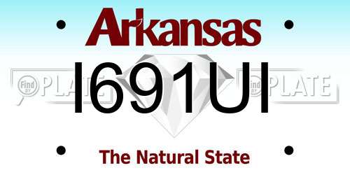 I691UI Arkansas License Plate