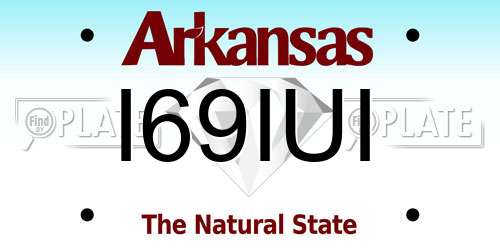 I69IUI Arkansas License Plate