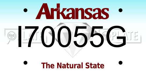 I70055G Arkansas License Plate