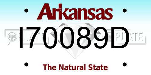 I70089D Arkansas License Plate