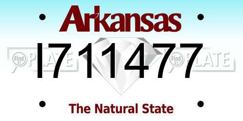I711477 Arkansas License Plate