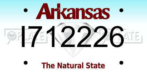 I712226 Arkansas License Plate