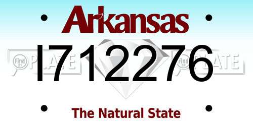 I712276 Arkansas License Plate
