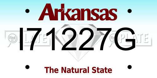 I71227G Arkansas License Plate