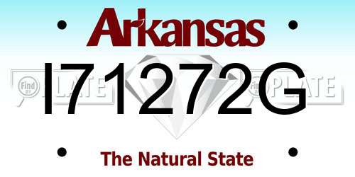 I71272G Arkansas License Plate