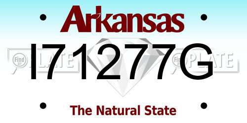 I71277G Arkansas License Plate