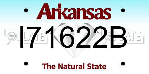 I71622B Arkansas License Plate