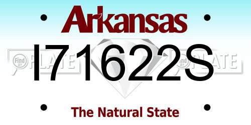 I71622S Arkansas License Plate