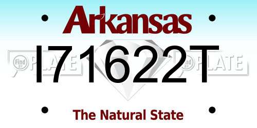 I71622T Arkansas License Plate