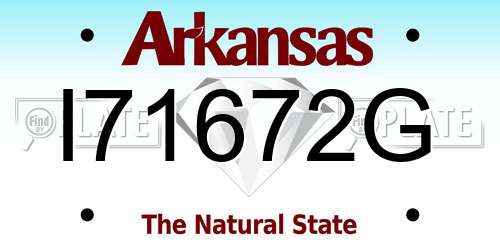 I71672G Arkansas License Plate
