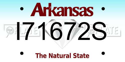 I71672S Arkansas License Plate