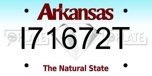 I71672T Arkansas License Plate