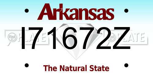 I71672Z Arkansas License Plate