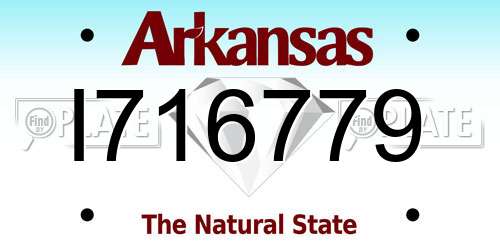 I716779 Arkansas License Plate