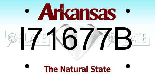 I71677B Arkansas License Plate