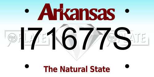 I71677S Arkansas License Plate