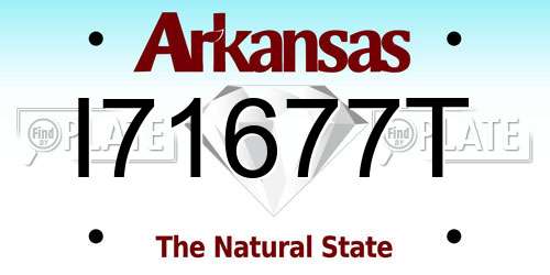 I71677T Arkansas License Plate