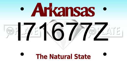 I71677Z Arkansas License Plate
