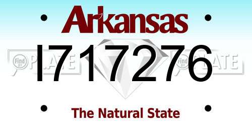 I717276 Arkansas License Plate