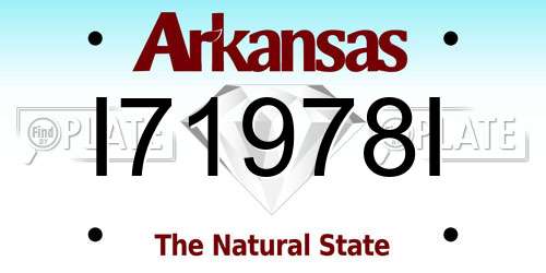 I71978I Arkansas License Plate