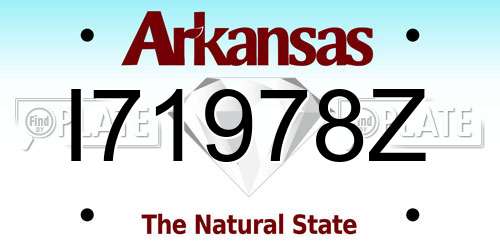 I71978Z Arkansas License Plate