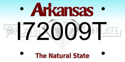I72009T Arkansas License Plate