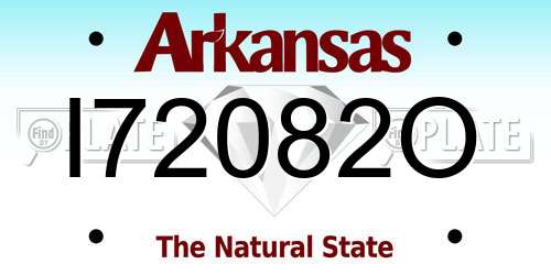 I72082O Arkansas License Plate