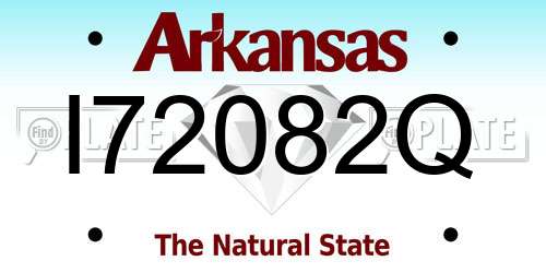 I72082Q Arkansas License Plate