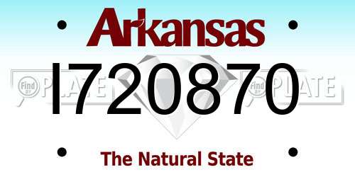 I720870 Arkansas License Plate