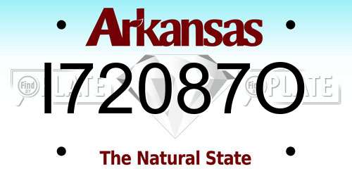 I72087O Arkansas License Plate