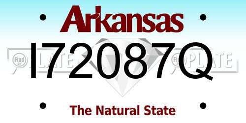 I72087Q Arkansas License Plate