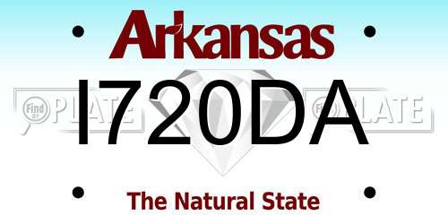 I720DA Arkansas License Plate