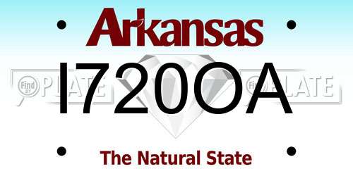 I720OA Arkansas License Plate