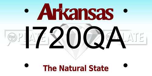 I720QA Arkansas License Plate