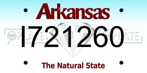 I721260 Arkansas License Plate