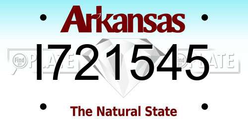 I721545 Arkansas License Plate