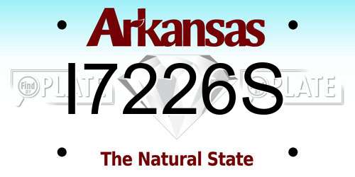I7226S Arkansas License Plate