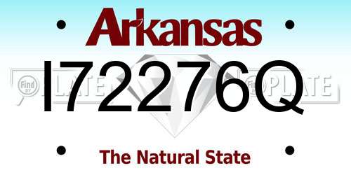 I72276Q Arkansas License Plate