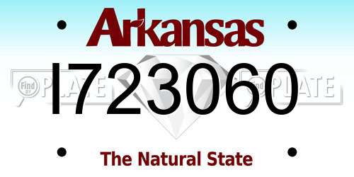 I723060 Arkansas License Plate