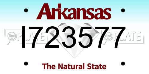 I723577 Arkansas License Plate