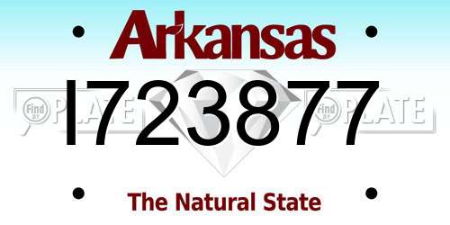 I723877 Arkansas License Plate
