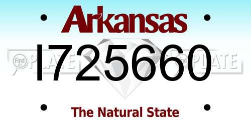 I725660 Arkansas License Plate