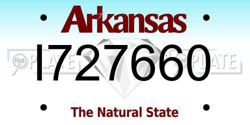 I727660 Arkansas License Plate