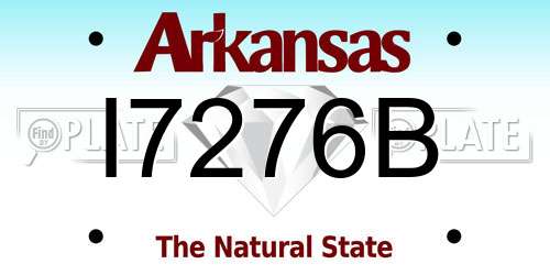 I7276B Arkansas License Plate